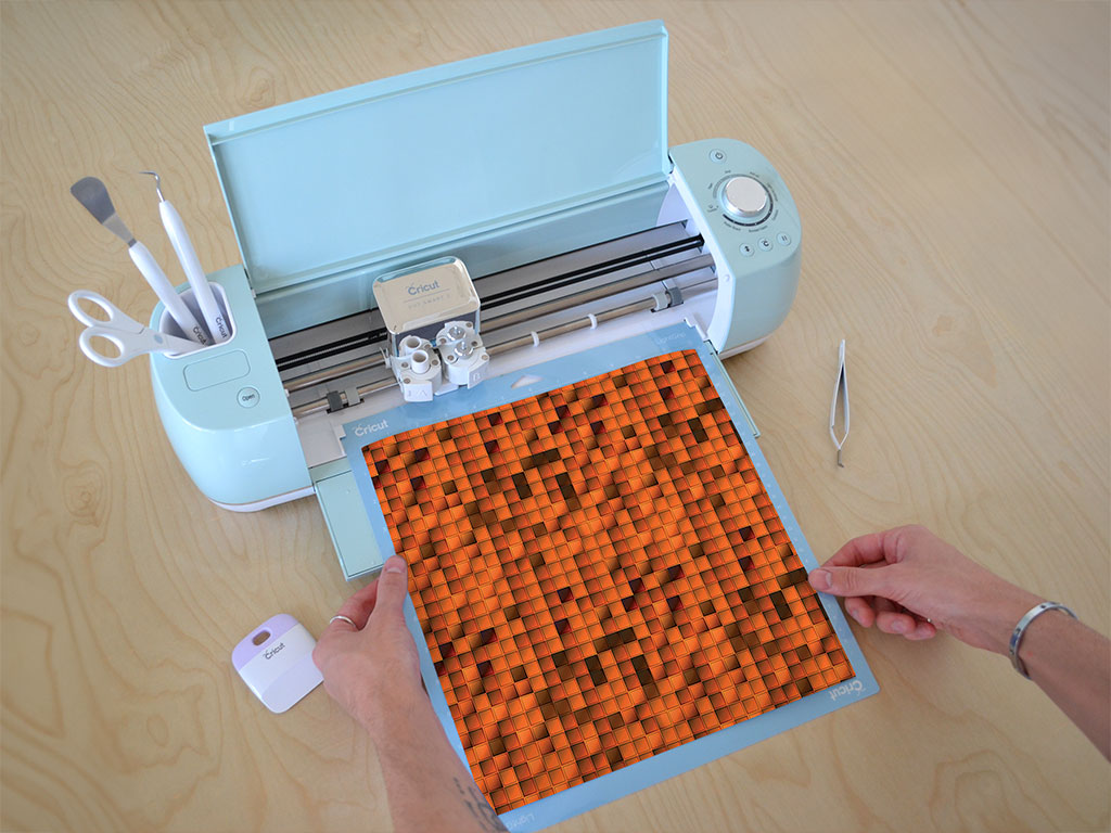 Pumpkin Cubes Mosaic Cricut Compatible Vinyl