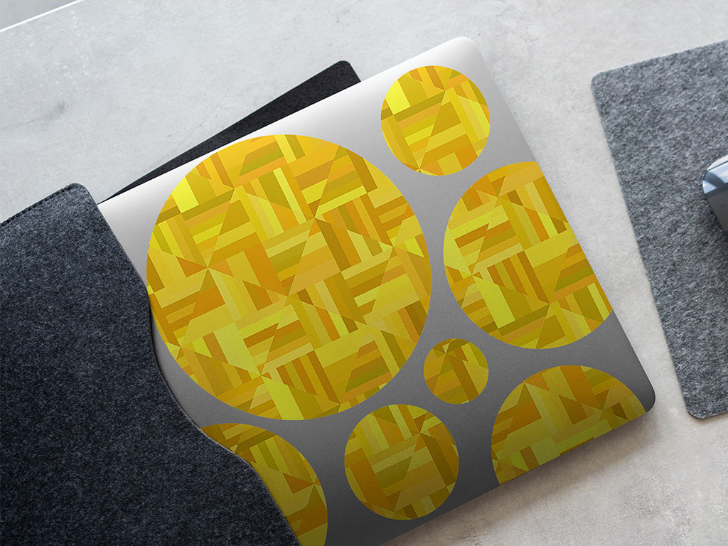 Refined Amber Mosaic DIY Laptop Stickers