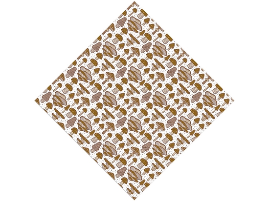 Golden Stems Mushroom Vinyl Wrap Pattern