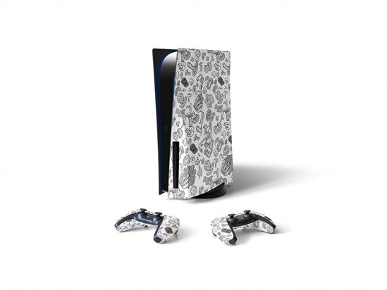 Mycelium Outlines Mushroom Sony PS5 DIY Skin
