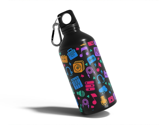 Audio Input Music Water Bottle DIY Stickers