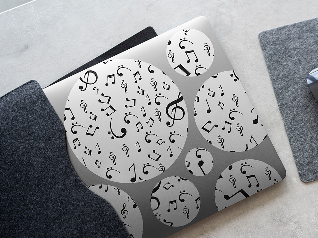 Classic Notes Music DIY Laptop Stickers