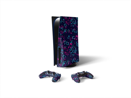 Electric Notes Music Sony PS5 DIY Skin