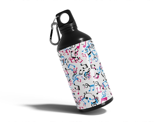 Playful Notes Music Water Bottle DIY Stickers