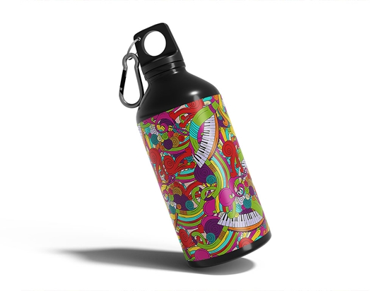 Psychedelic Chords Music Water Bottle DIY Stickers