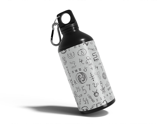 Ancient Symbology Horror Water Bottle DIY Stickers
