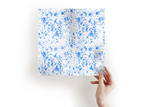 Rwraps™ Blue Smears Paint Splatter Vinyl Wrap