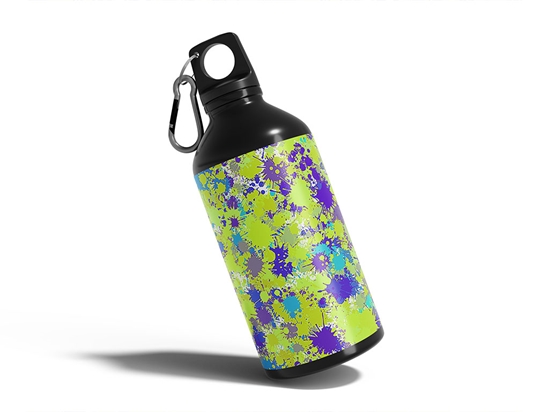 Electric Avenue Paint Splatter Water Bottle DIY Stickers