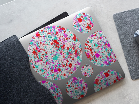 Happy Valentine Paint Splatter DIY Laptop Stickers
