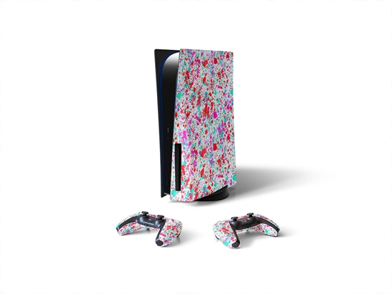 Happy Valentine Paint Splatter Sony PS5 DIY Skin