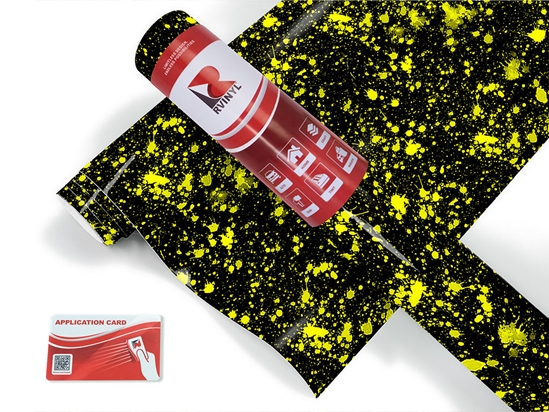 Lemonade Drops Paint Splatter Craft Vinyl Roll