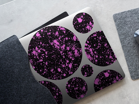 Pink Pollock Paint Splatter DIY Laptop Stickers