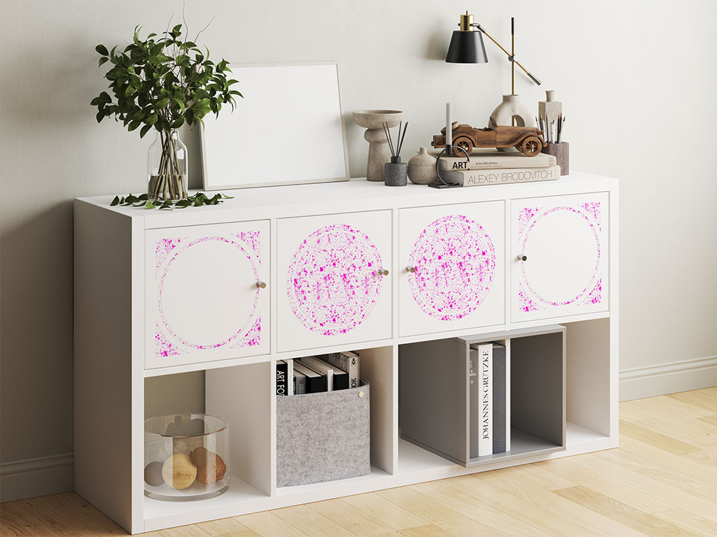Pink Spill Paint Splatter DIY Furniture Stickers