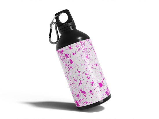 Pink Spill Paint Splatter Water Bottle DIY Stickers