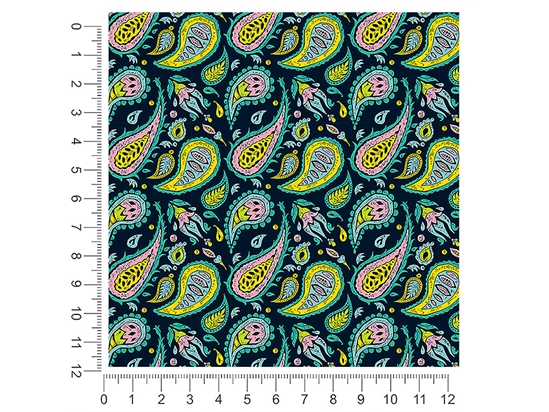 Blacklight Buds Paisley 1ft x 1ft Craft Sheets