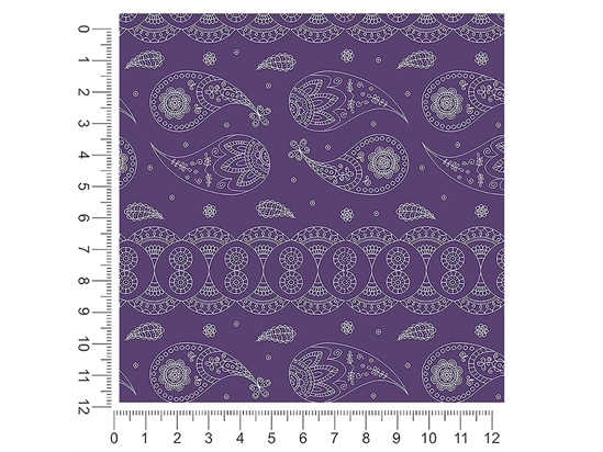 Violet Ocean Paisley 1ft x 1ft Craft Sheets