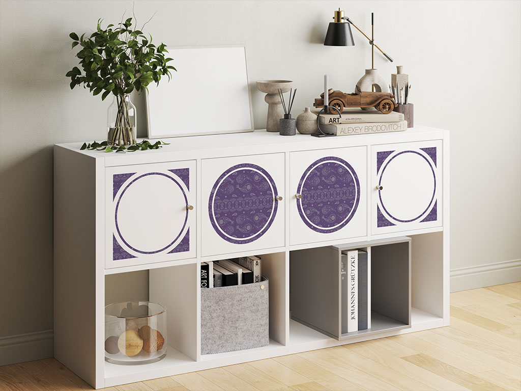 Violet Ocean Paisley DIY Furniture Stickers