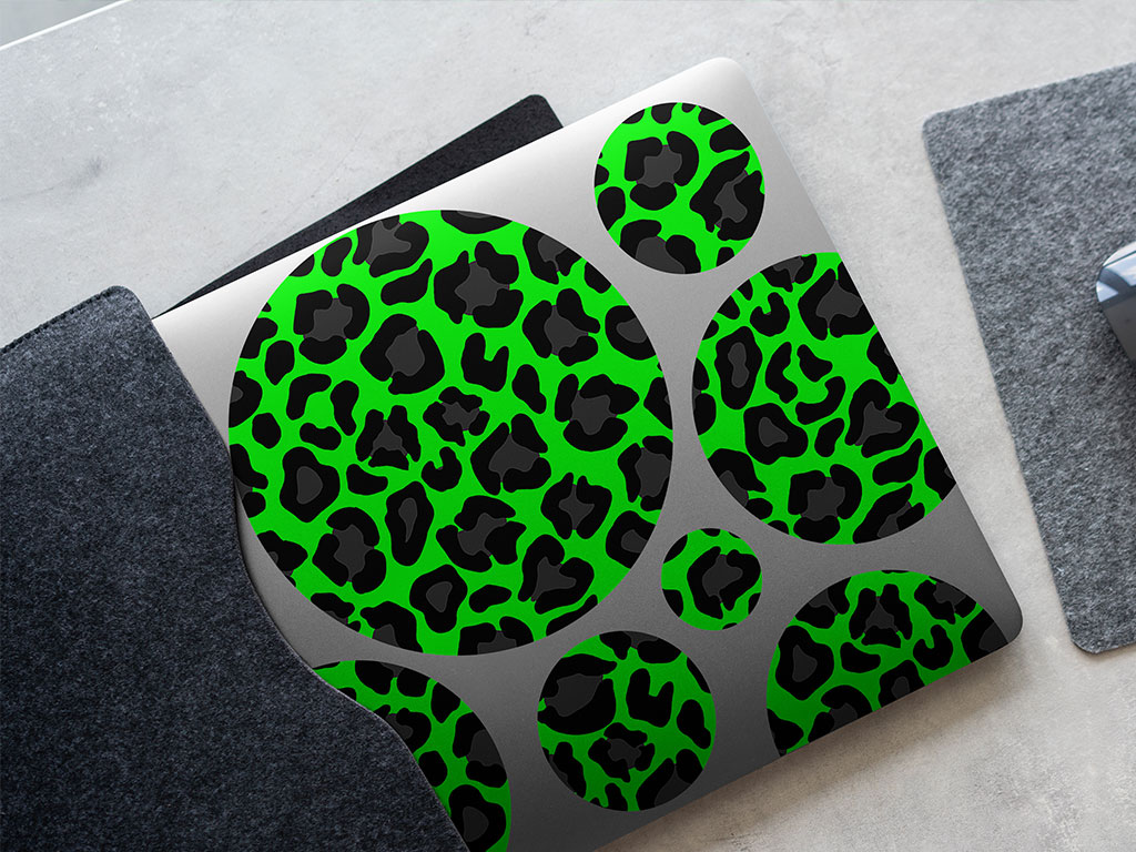 Neon Panther Animal Print DIY Laptop Stickers