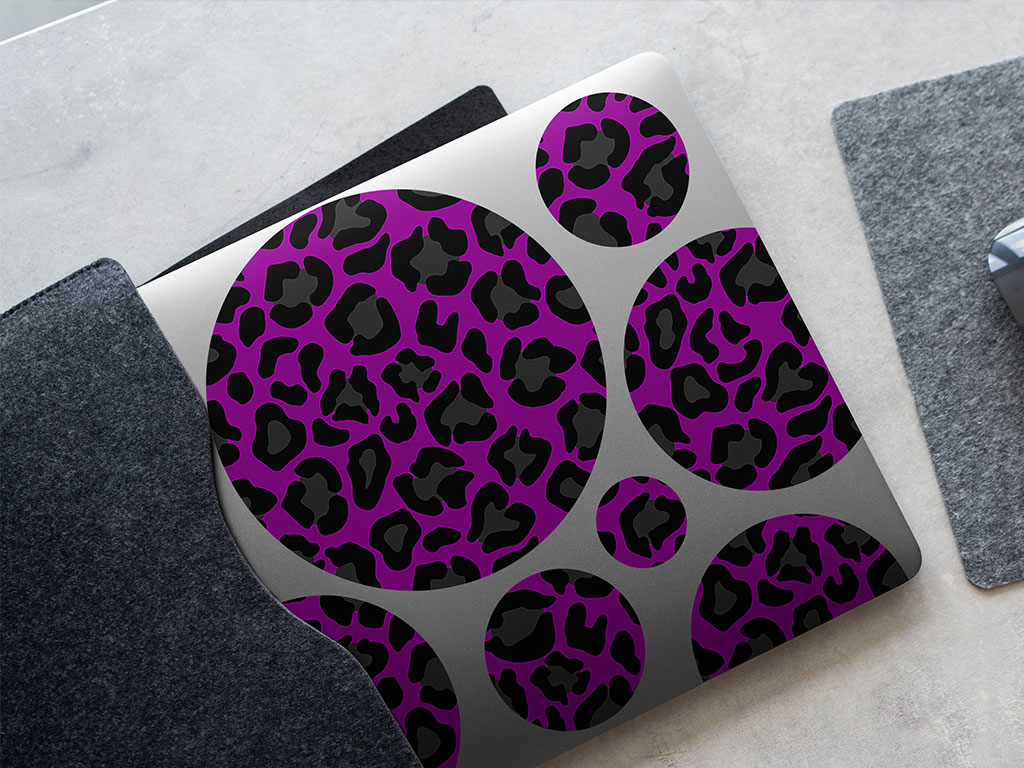 Purple Panther Animal Print DIY Laptop Stickers