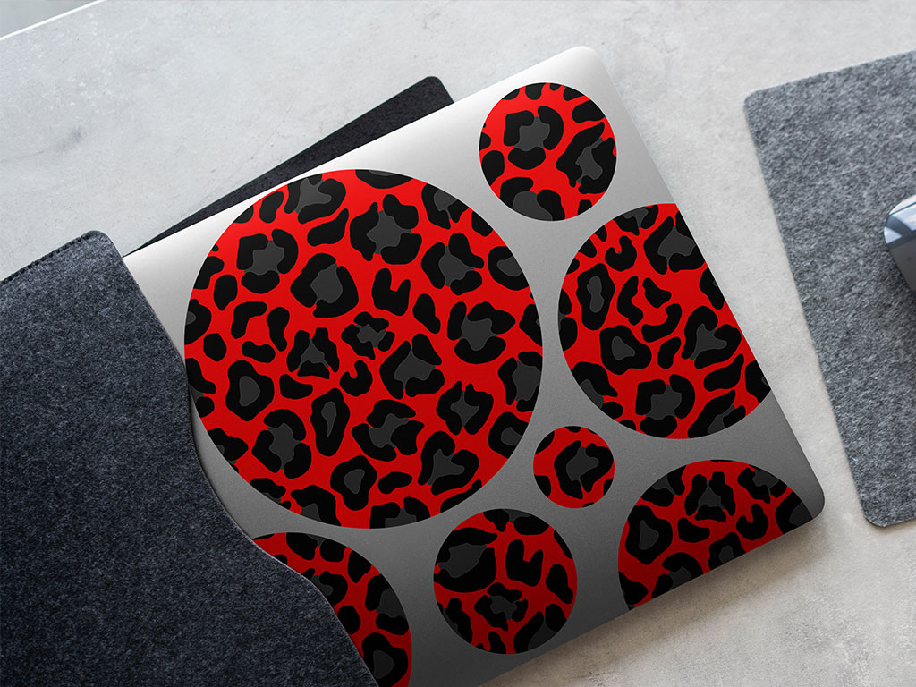 Red Panther Animal Print DIY Laptop Stickers