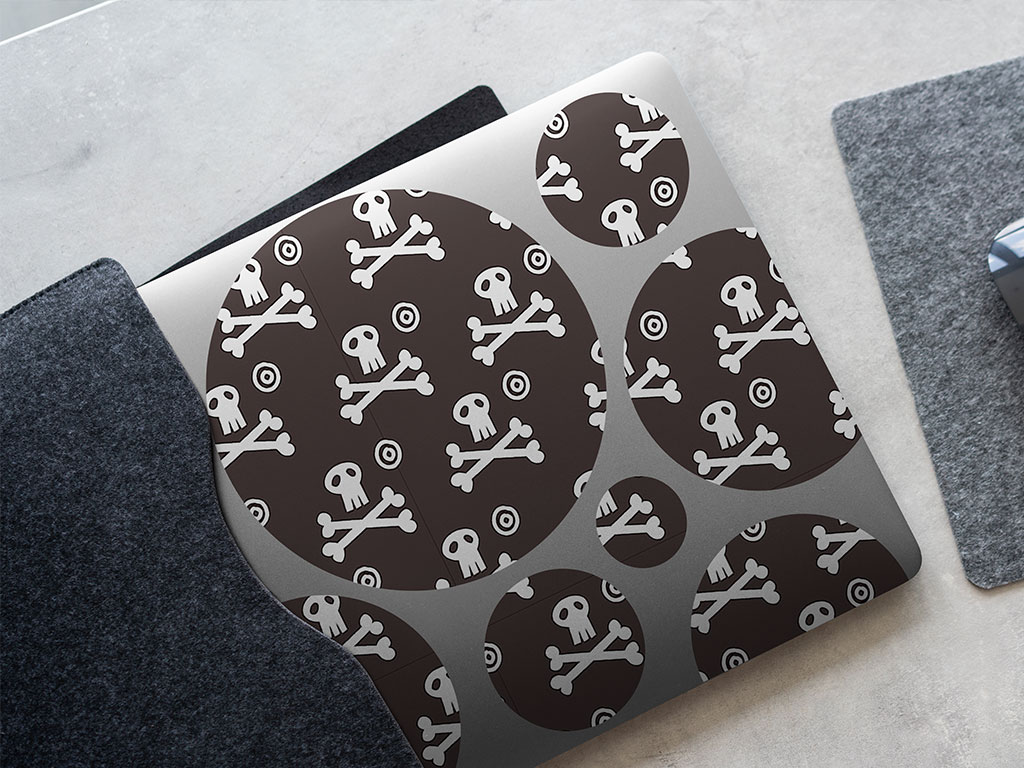 Skull and Crossbones Pirate DIY Laptop Stickers