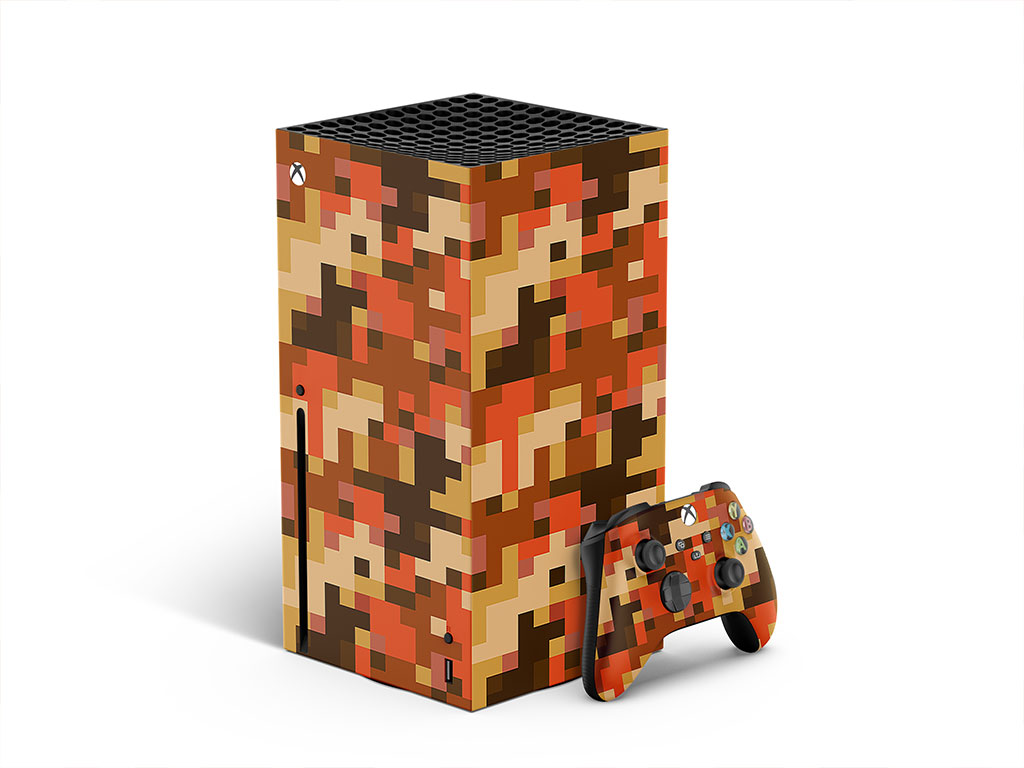 Hunter Orange Pixel XBOX DIY Decal