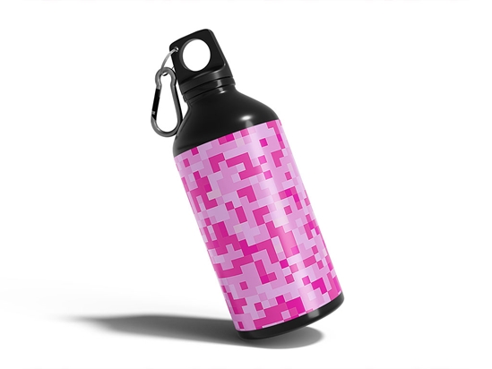 Red Purple Pixel Water Bottle DIY Stickers