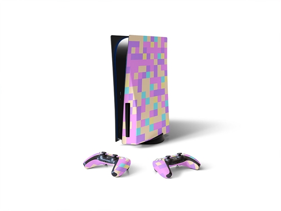 Lilac Bouquet Pixel Sony PS5 DIY Skin