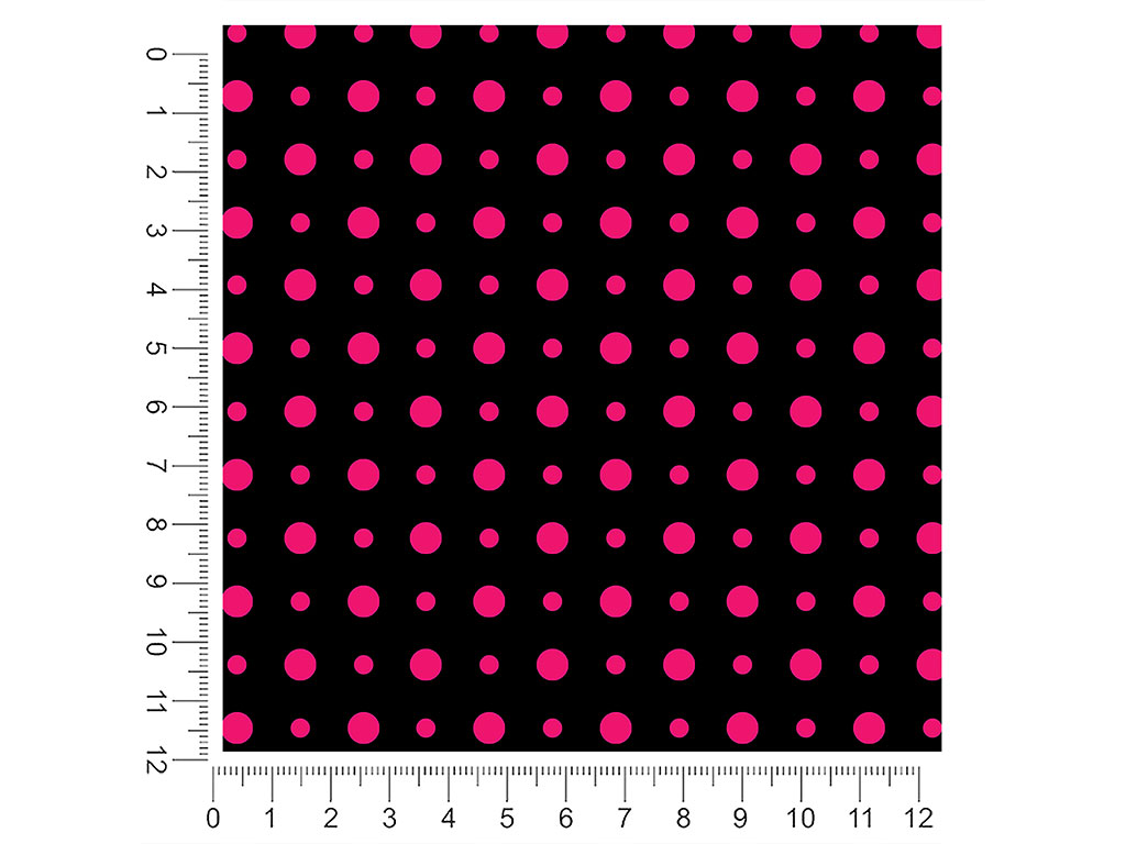 Hot Pink Polka Dot 1ft x 1ft Craft Sheets