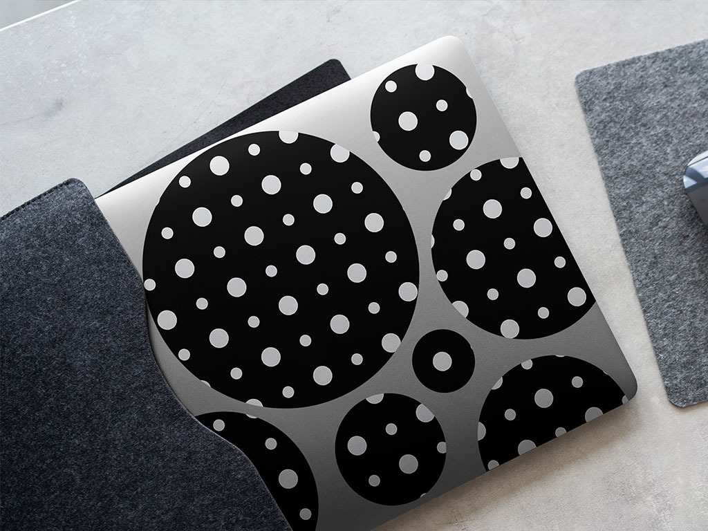 Maddening Monochrome Polka Dot DIY Laptop Stickers