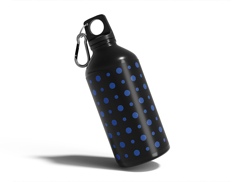 Ocean Blue Polka Dot Water Bottle DIY Stickers