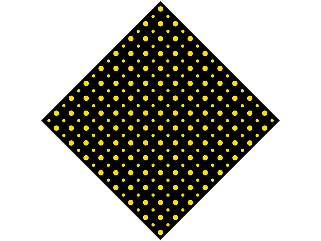 Sunshine Yellow Polka Dot Vinyl Wrap Pattern