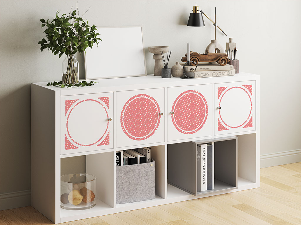 Blush Pink Polka Dot DIY Furniture Stickers