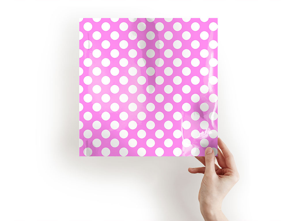 Carnation Pink Polka Dot Craft Sheets