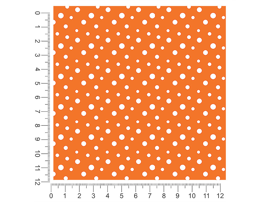 Carrot Orange Polka Dot 1ft x 1ft Craft Sheets