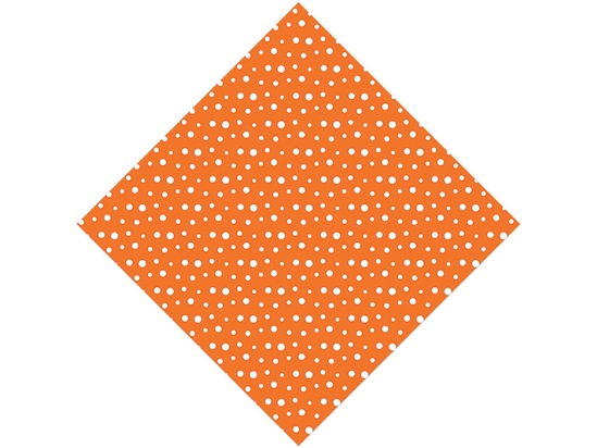 Carrot Orange Polka Dot Vinyl Wrap Pattern