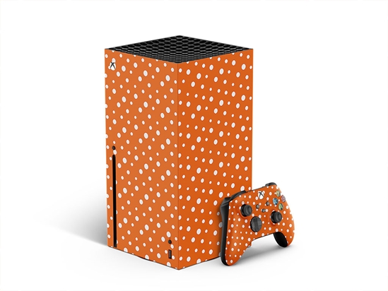 Carrot Orange Polka Dot XBOX DIY Decal