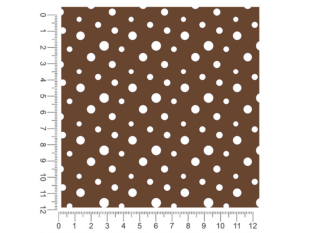 Coffee Brown Polka Dot 1ft x 1ft Craft Sheets