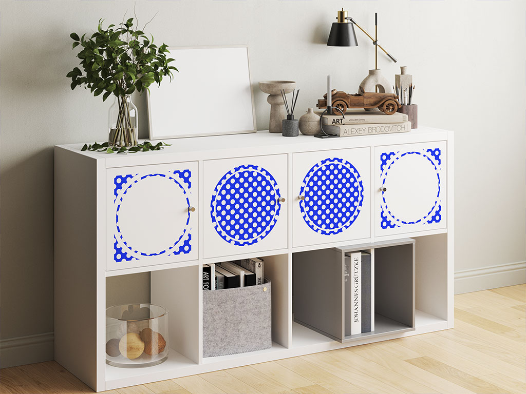 Egyptian Blue Polka Dot DIY Furniture Stickers