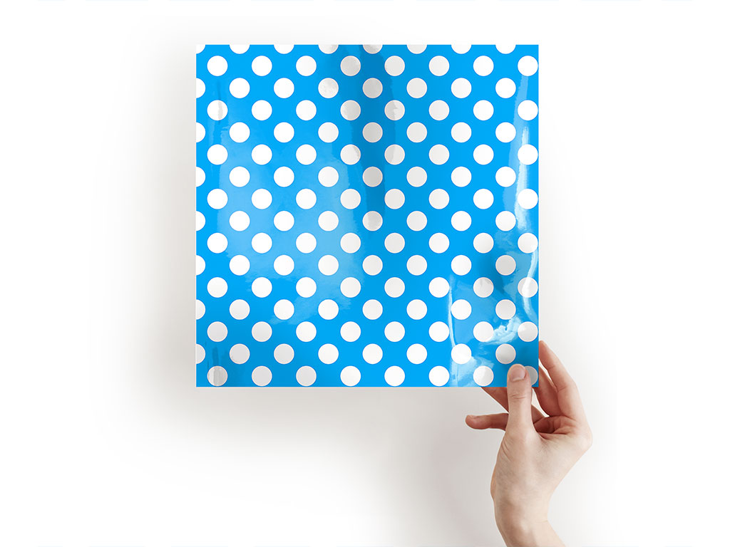 Electric Blue Polka Dot Craft Sheets