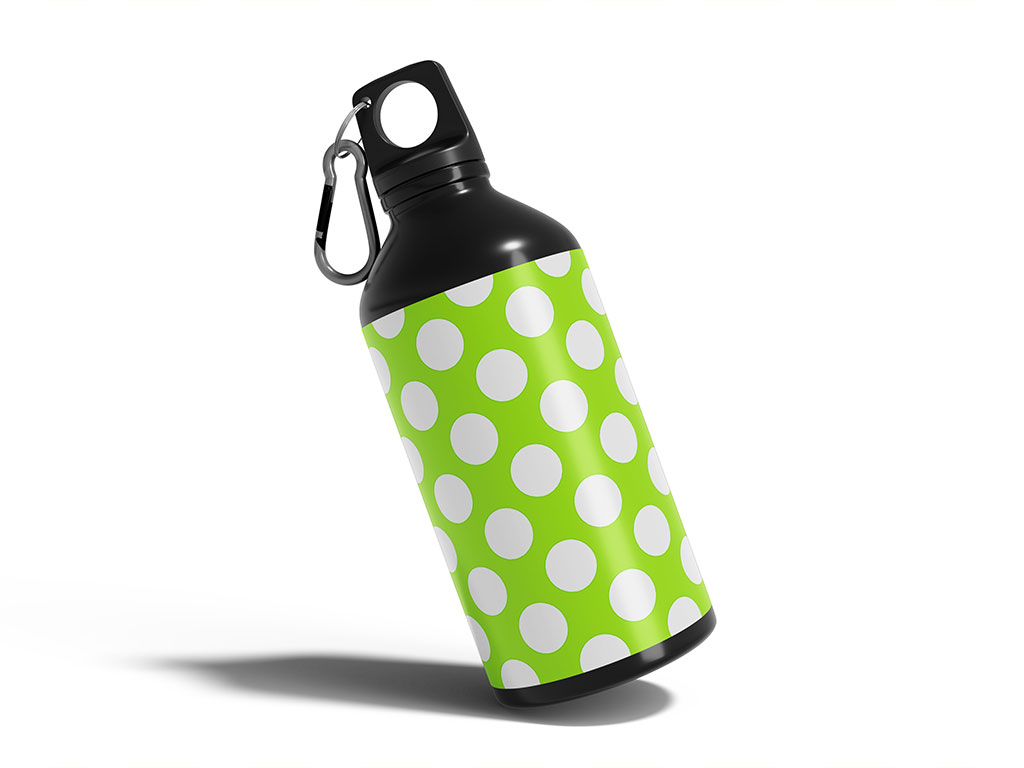 Green Lizard Polka Dot Water Bottle DIY Stickers