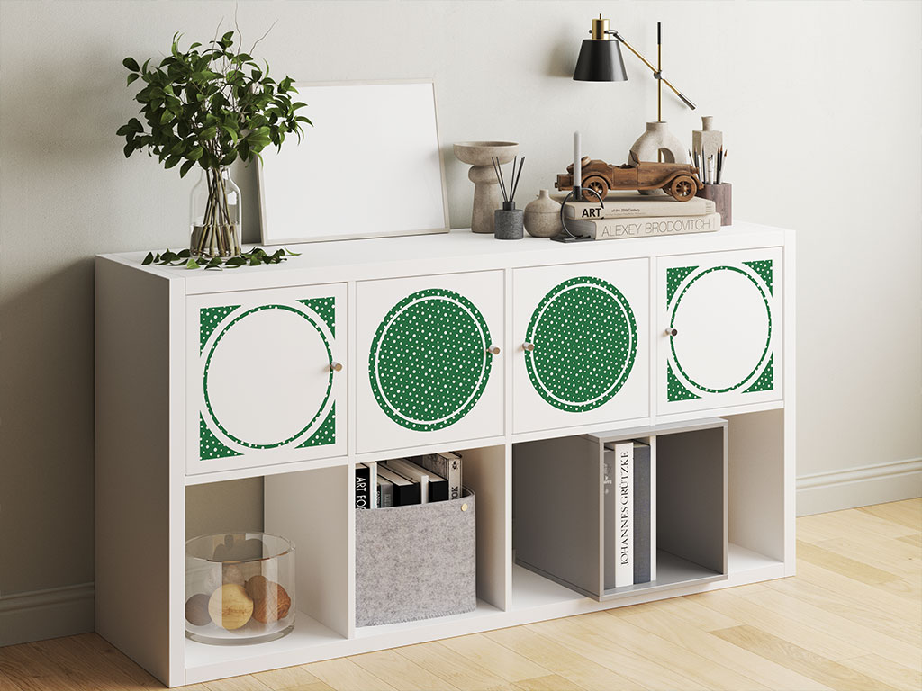 Hunter Green Polka Dot DIY Furniture Stickers
