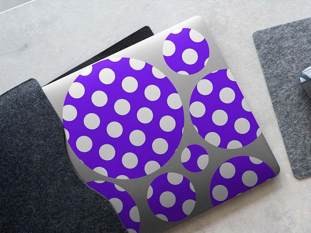 Iris Purple Polka Dot DIY Laptop Stickers