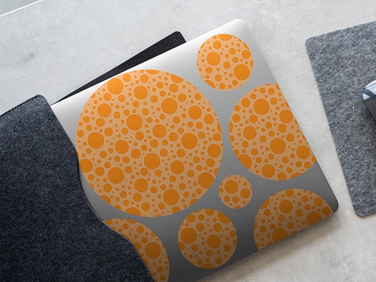 Marmalade Orange Polka Dot DIY Laptop Stickers