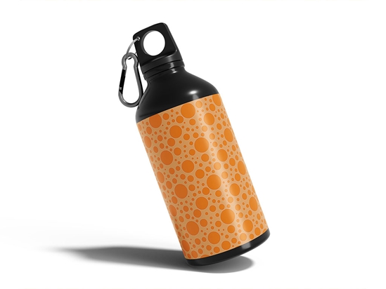 Marmalade Orange Polka Dot Water Bottle DIY Stickers