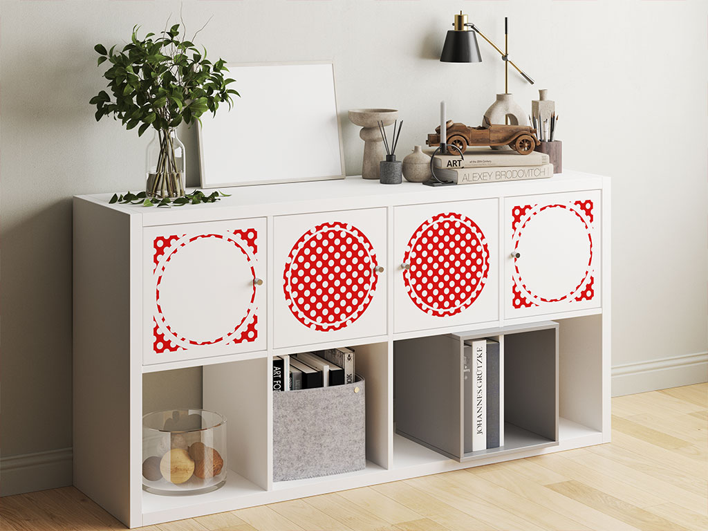 Red Scare Polka Dot DIY Furniture Stickers