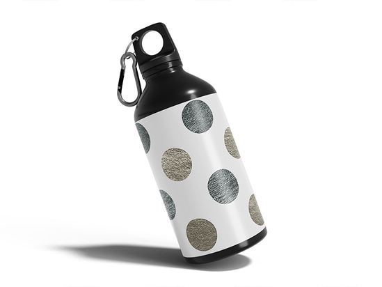 Gray Dust Polka Dot Water Bottle DIY Stickers