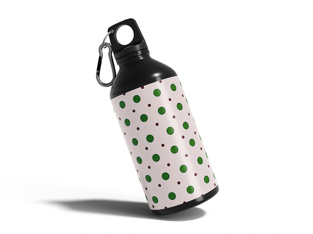 Green Baubles Polka Dot Water Bottle DIY Stickers