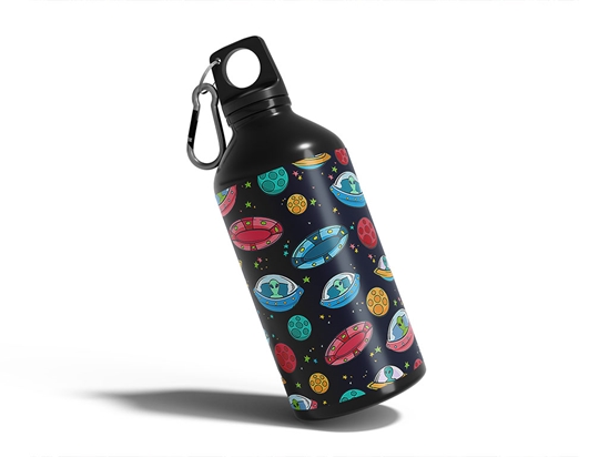 Space Invaders Science Fiction Water Bottle DIY Stickers