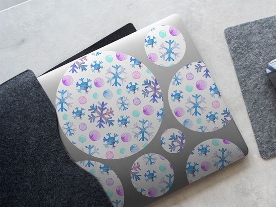 White Tile Snowflake DIY Laptop Stickers